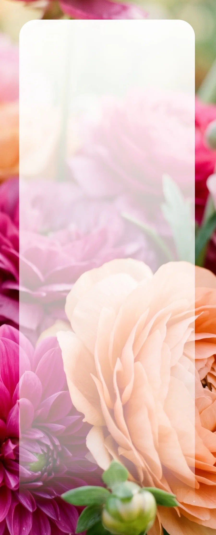 Peach & Pink Blooms memorial template