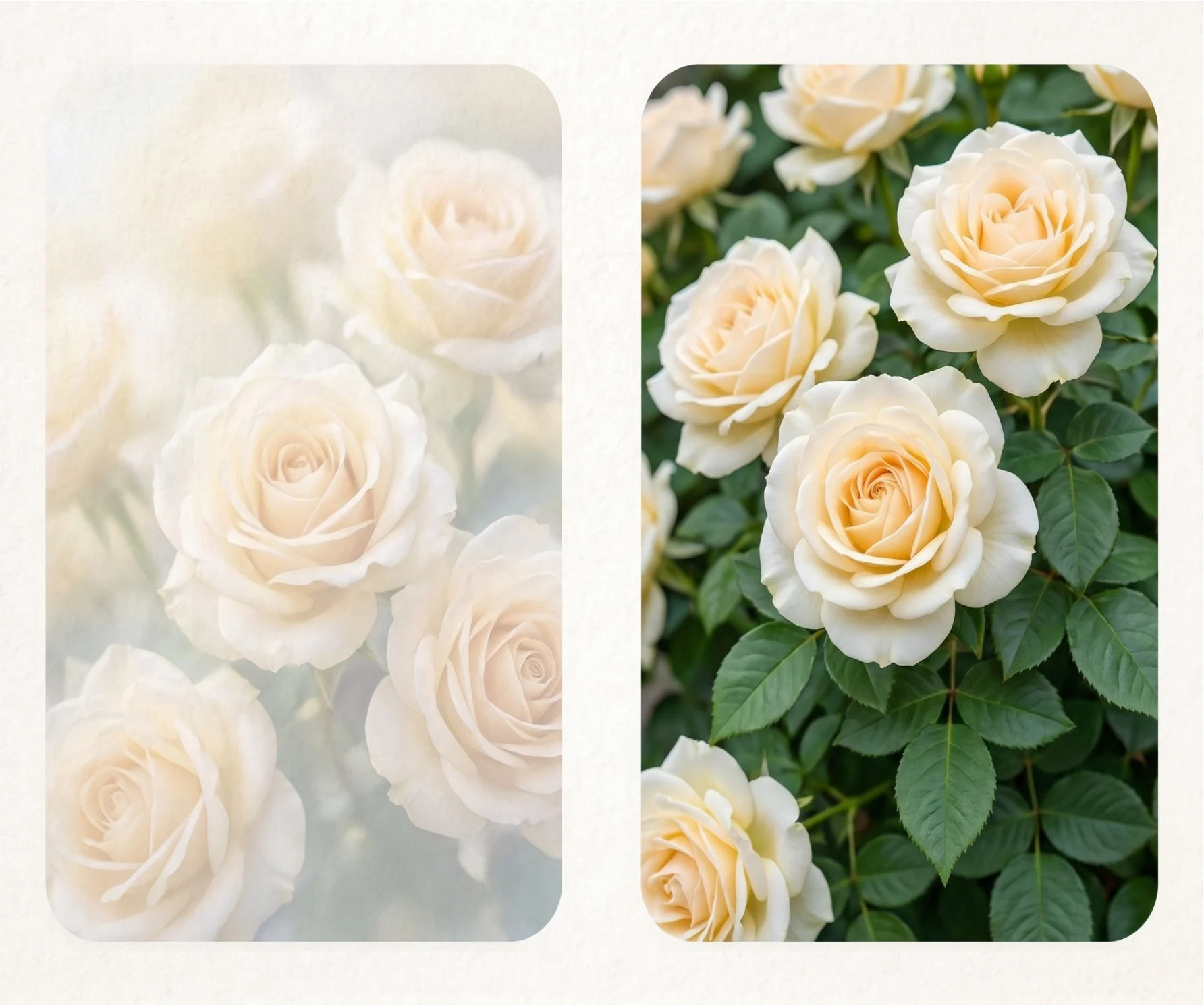 Ivory Garden Roses memorial template