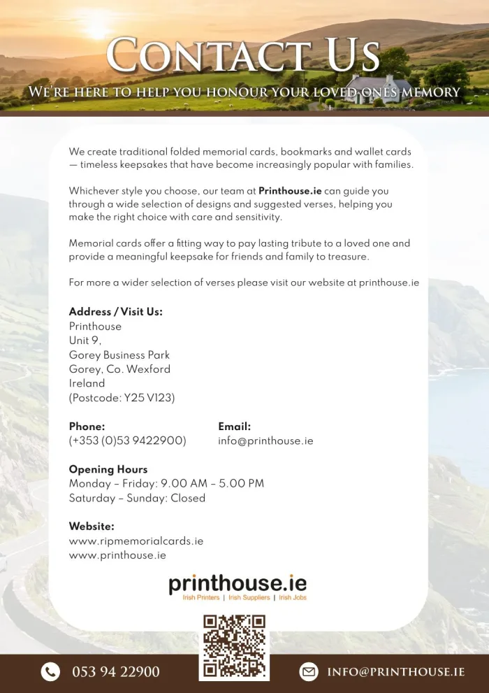 Page 35 of the Irish Memorial Catalogue — Contact us