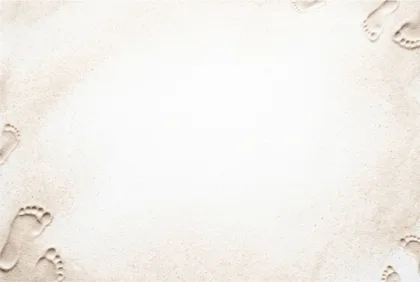 Footprints on White Sand memorial template