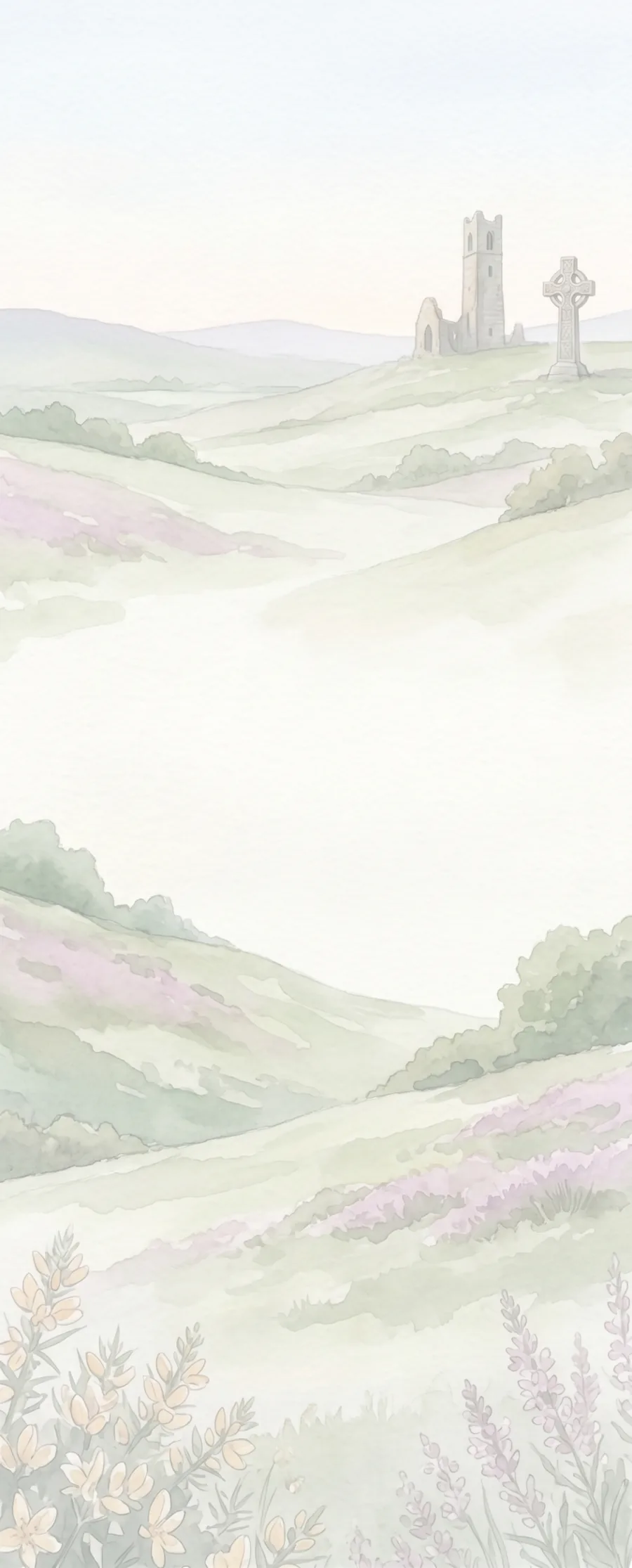 Misty Irish Hills memorial template