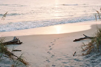 Footprints by the Dunes memorial template