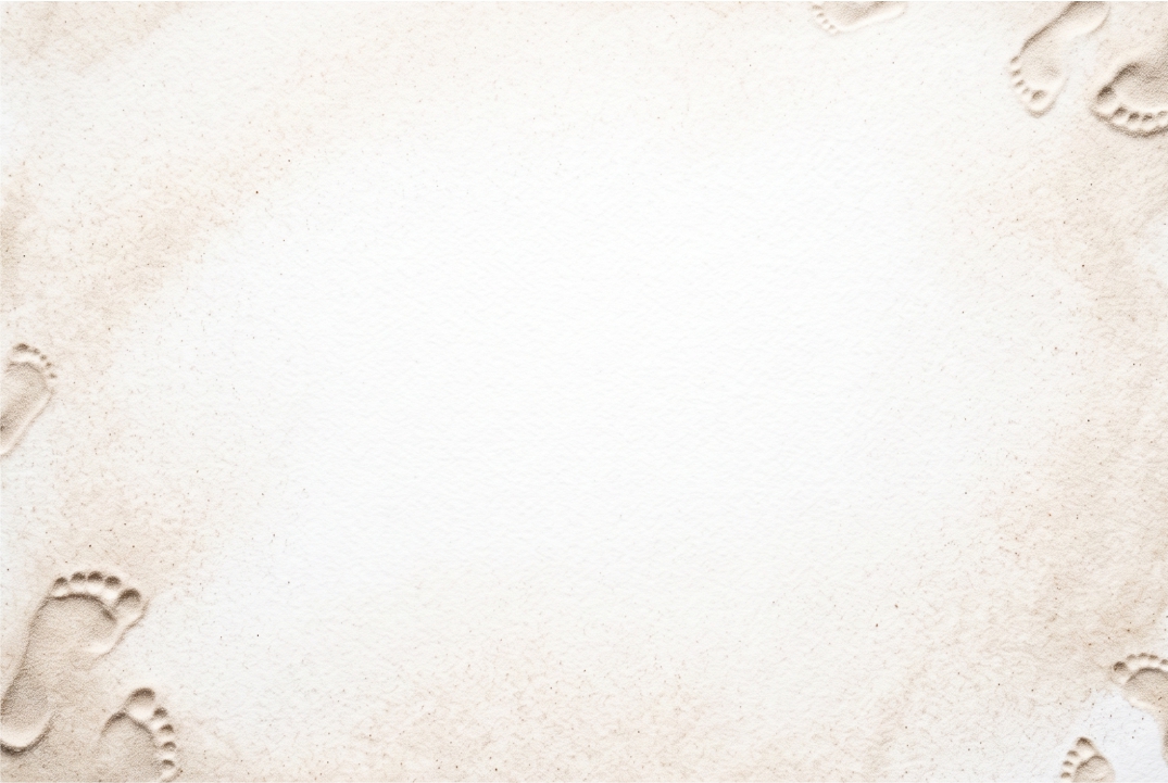 Footprints on White Sand template front