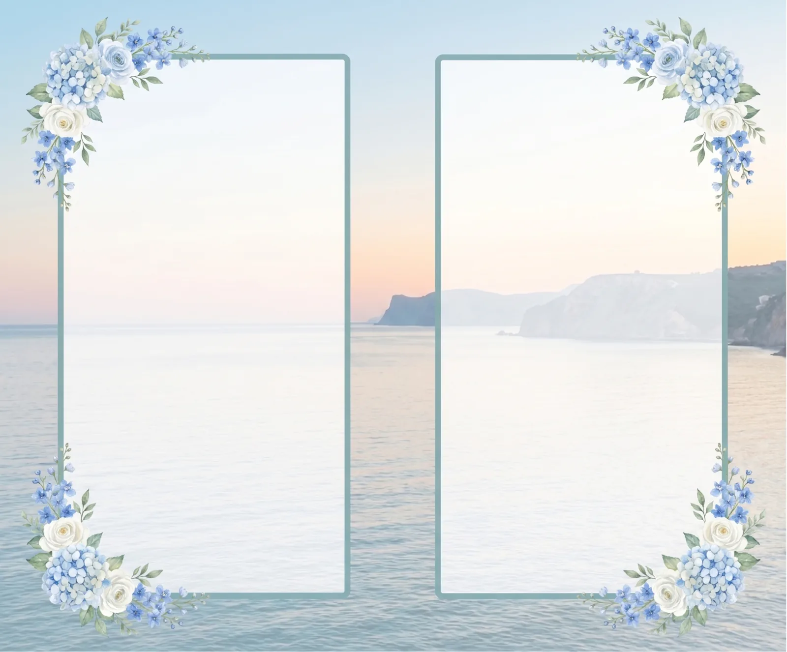 Coastal Wildflowers memorial template