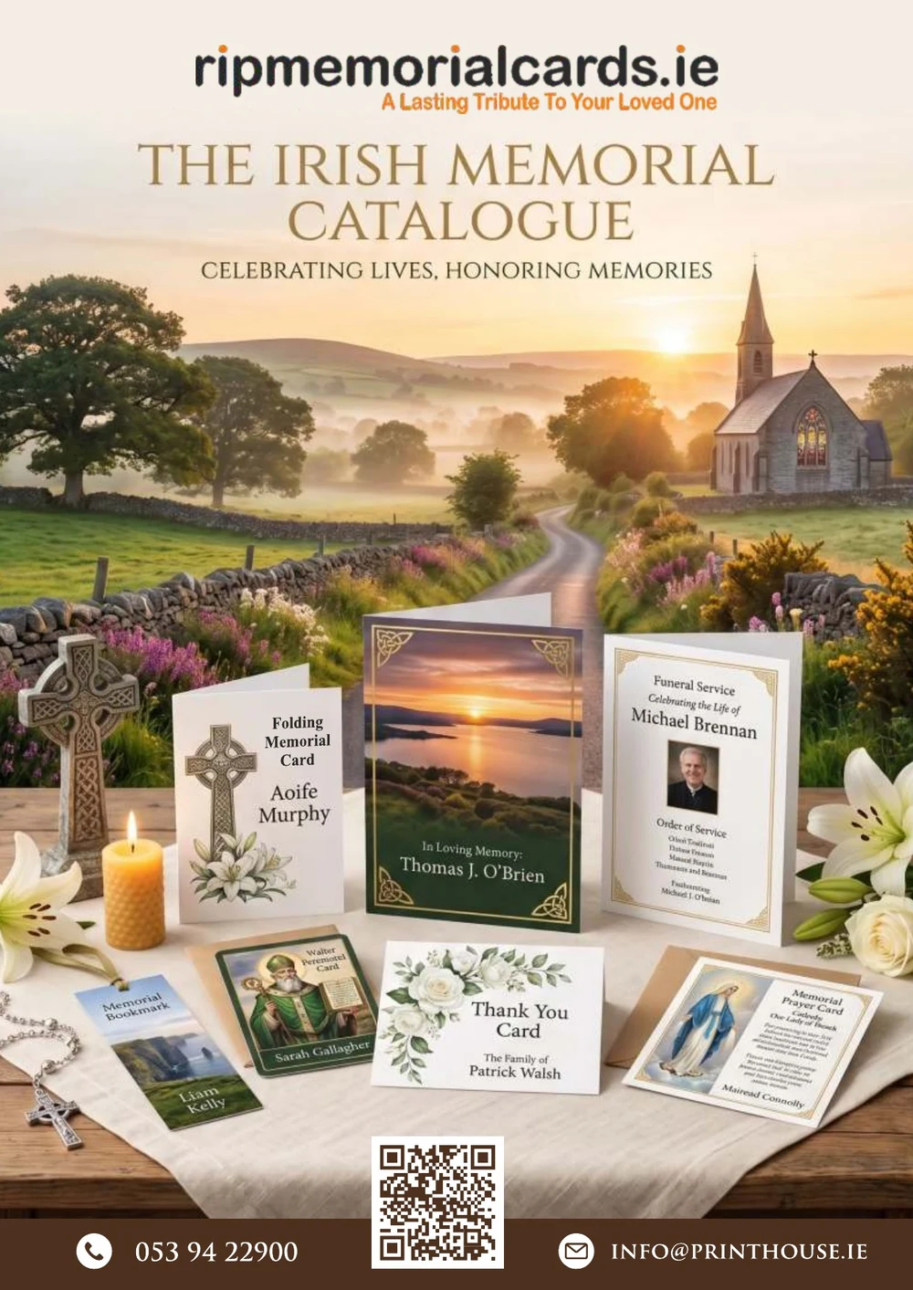 The Irish Memorial Catalogue printed cover from RIP Memorial Cards