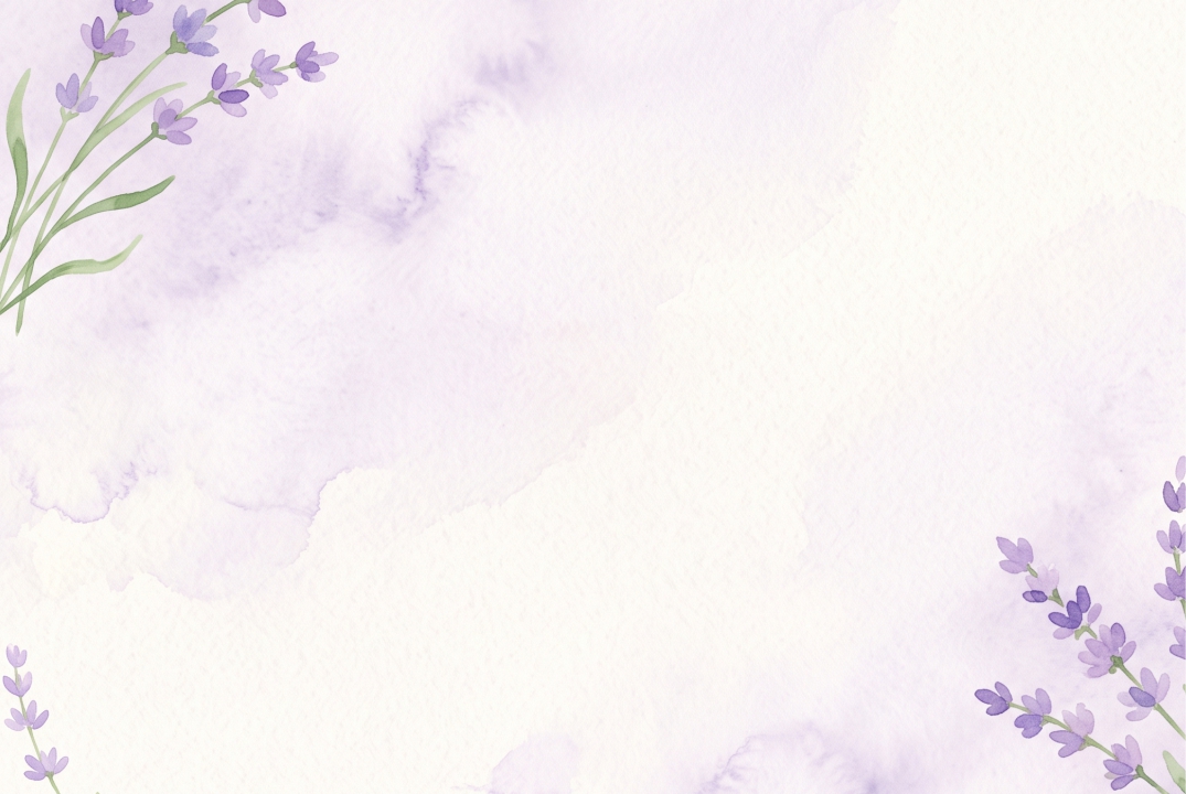 Watercolour Lavender template front