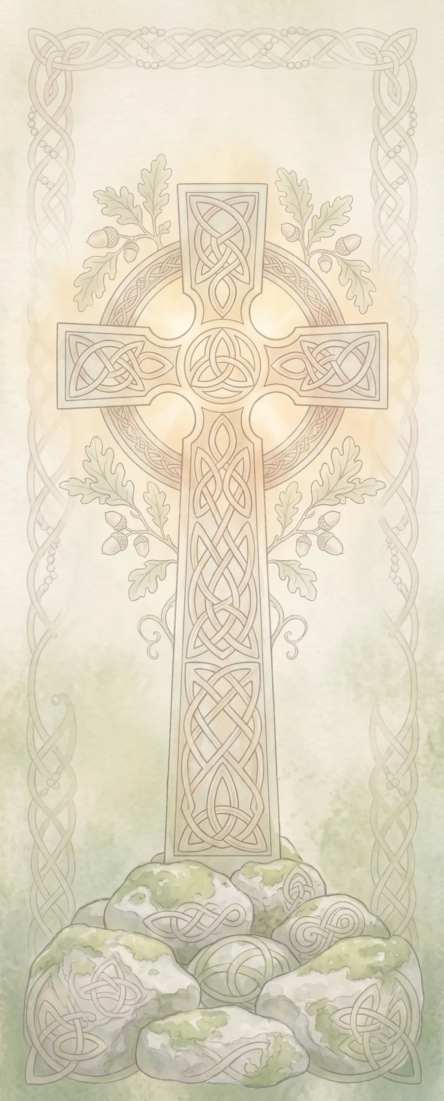 Celtic High Cross memorial template