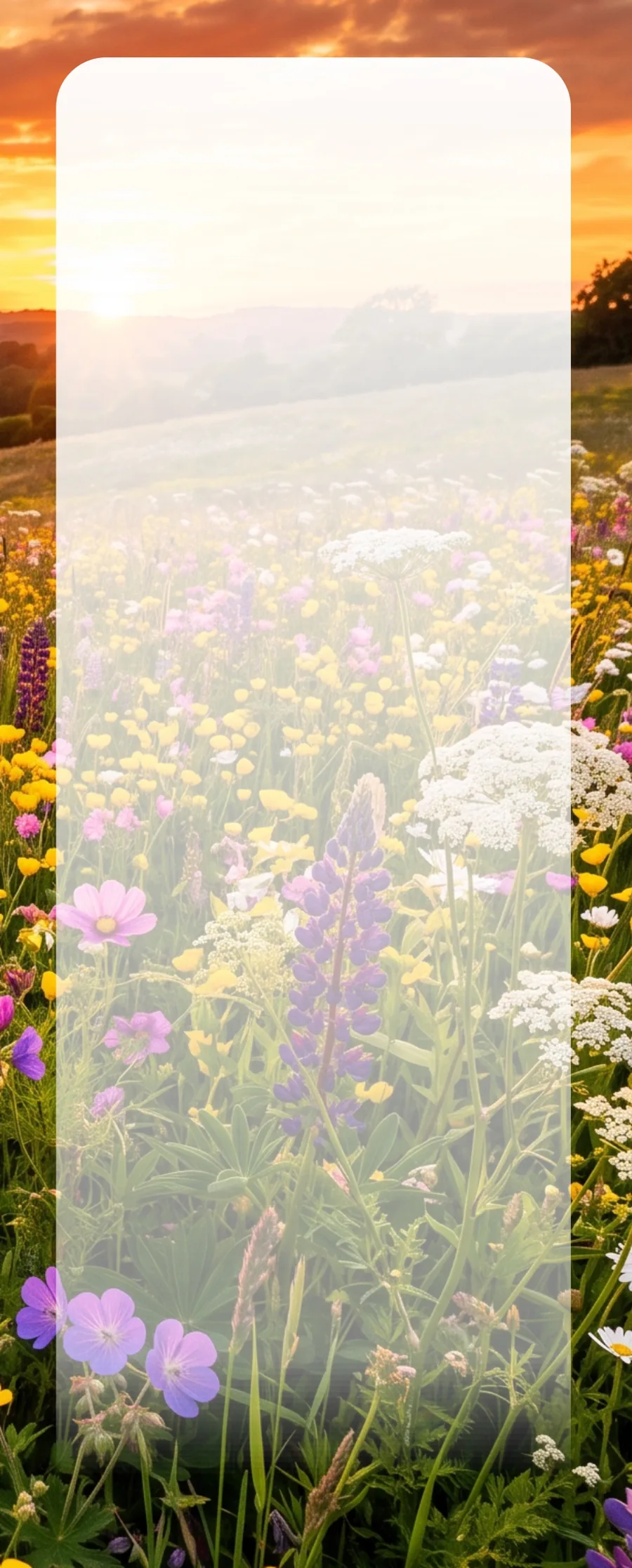 Meadow Sunrise Flowers memorial template