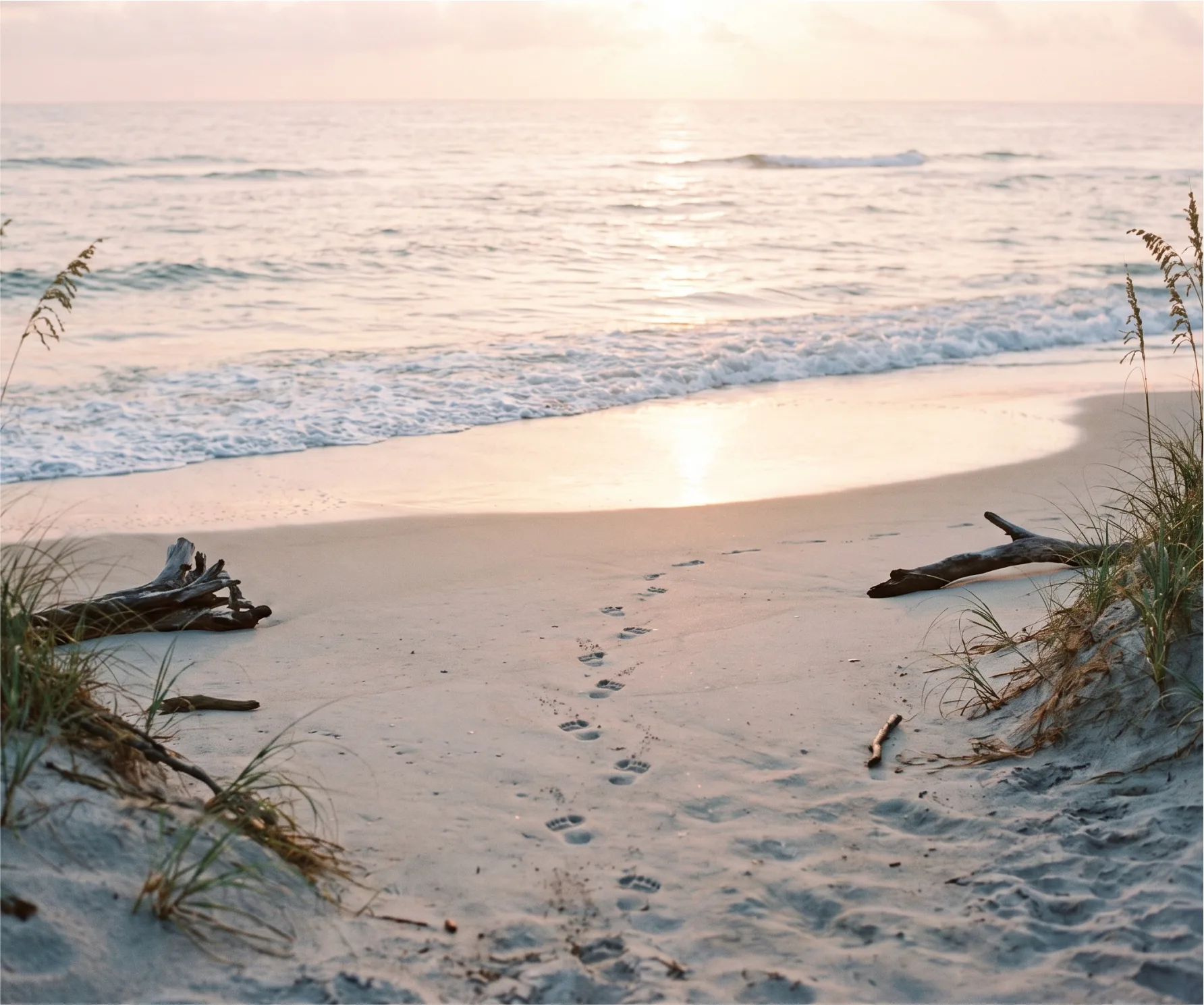 Footprints in the Sand 3 template back