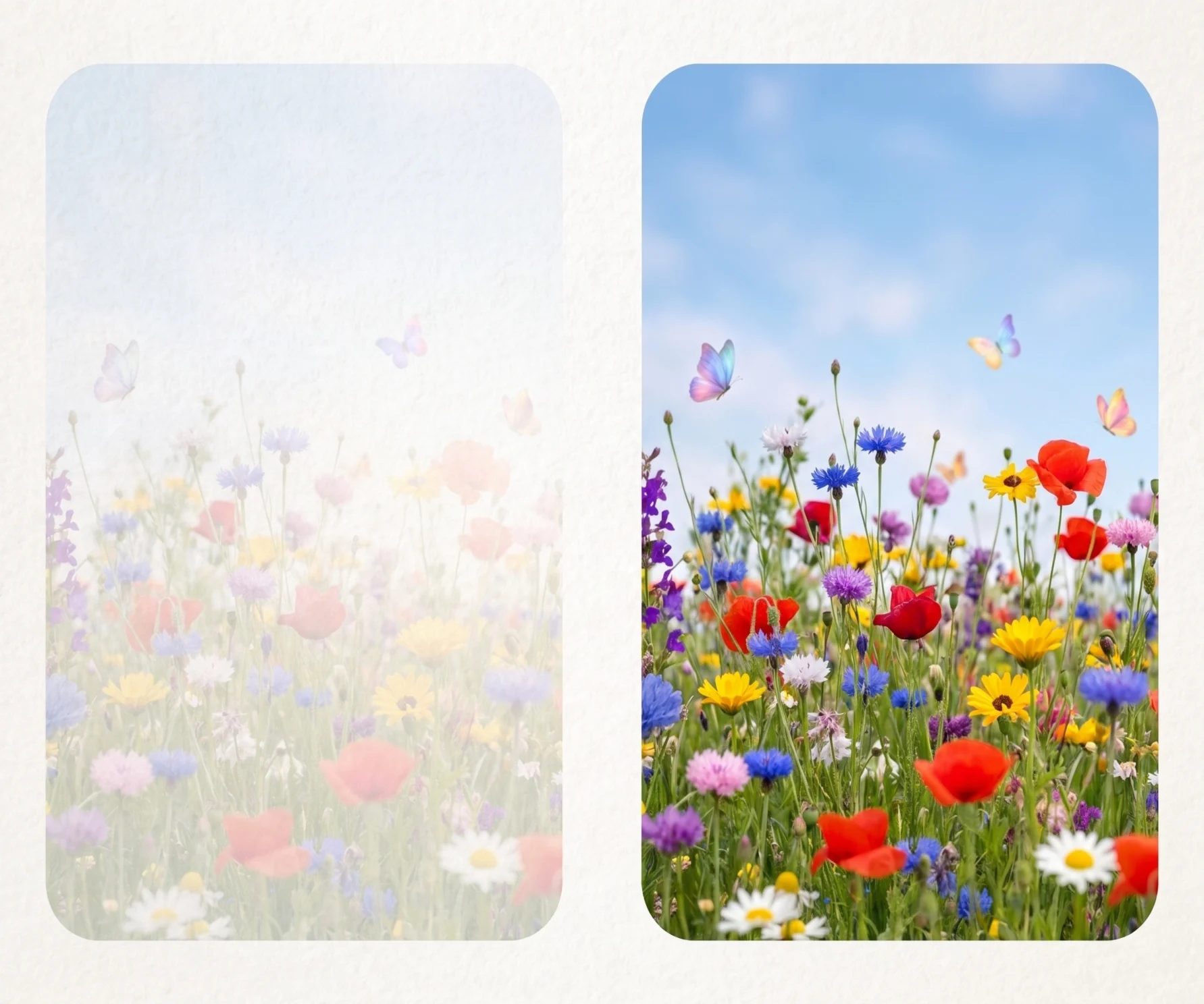 Poppy Wildflower Meadow memorial template