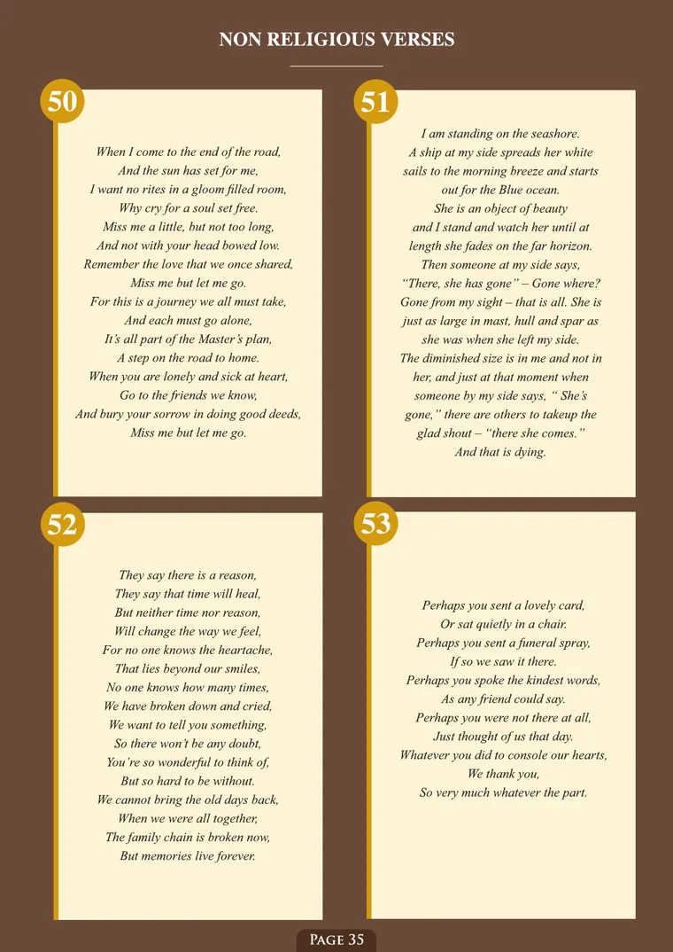 Page 37 of the Irish Memorial Catalogue — Non-religious verses