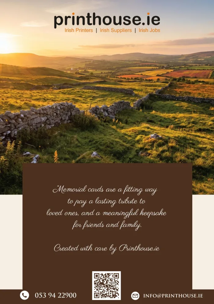 Page 36 of the Irish Memorial Catalogue — Back cover