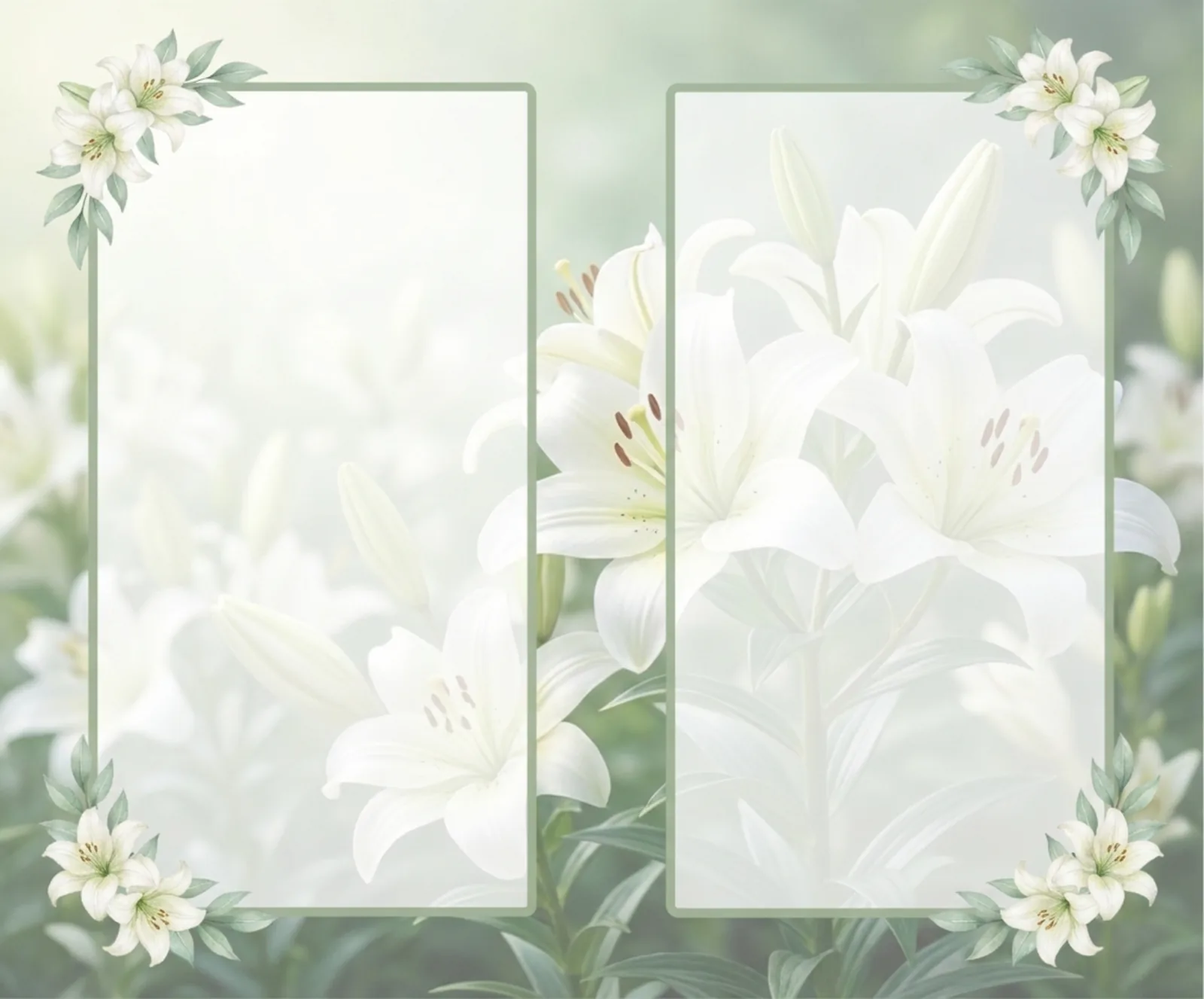 Soft Rose Garden memorial template