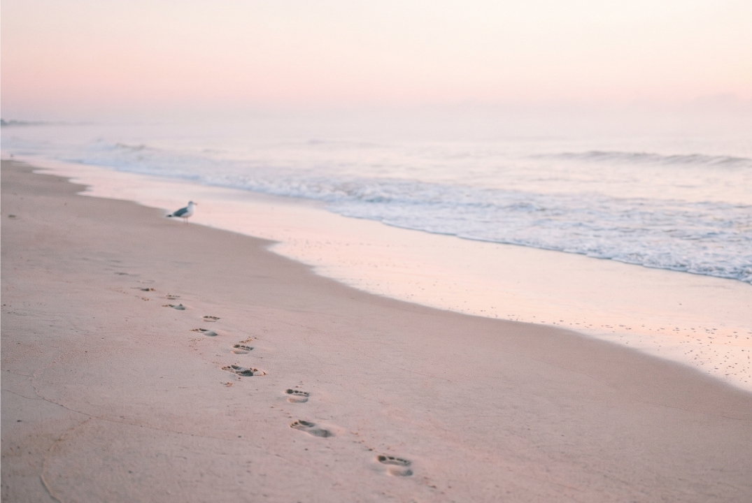 Footprints at Dusk template front