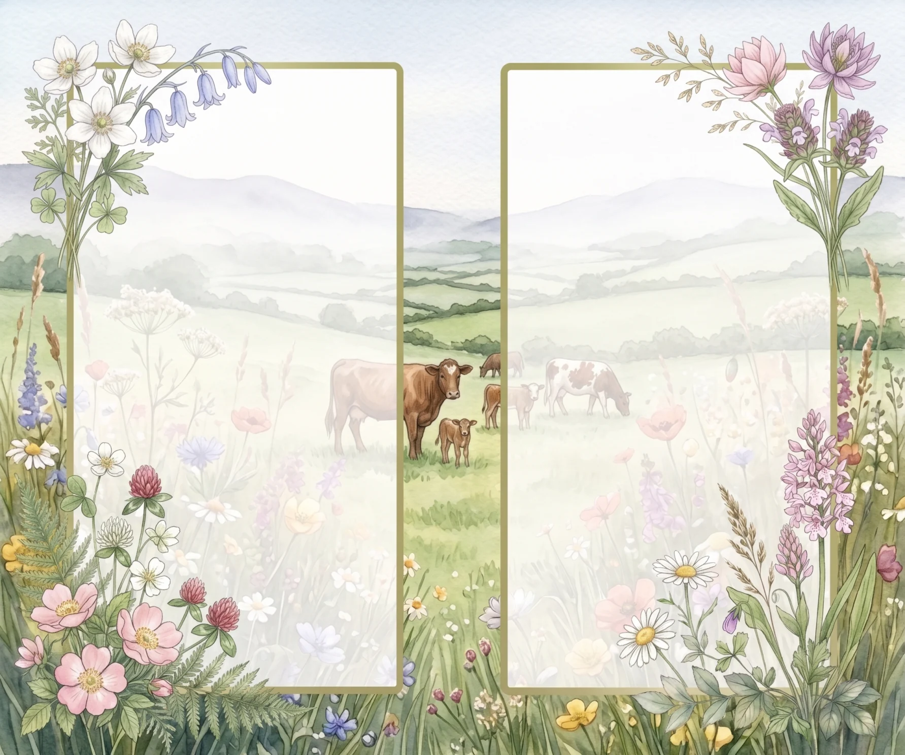 Cattle in the Green Fields memorial template