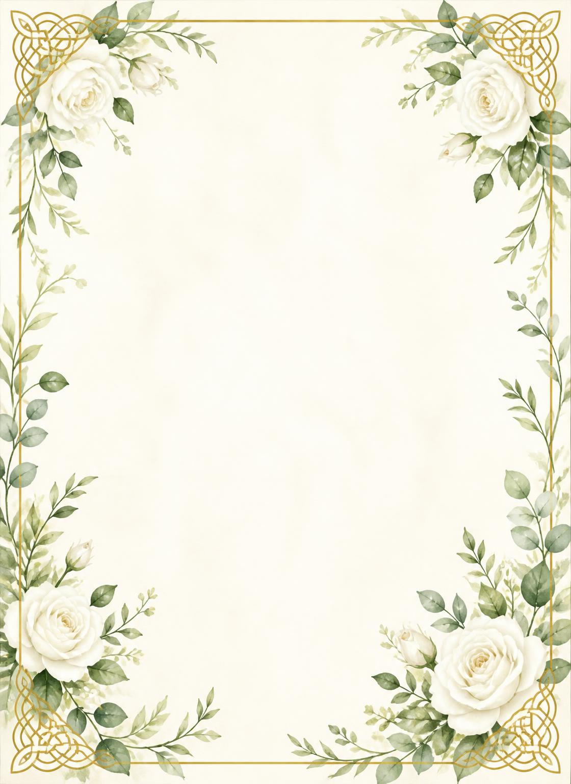 White Roses Thank You memorial template
