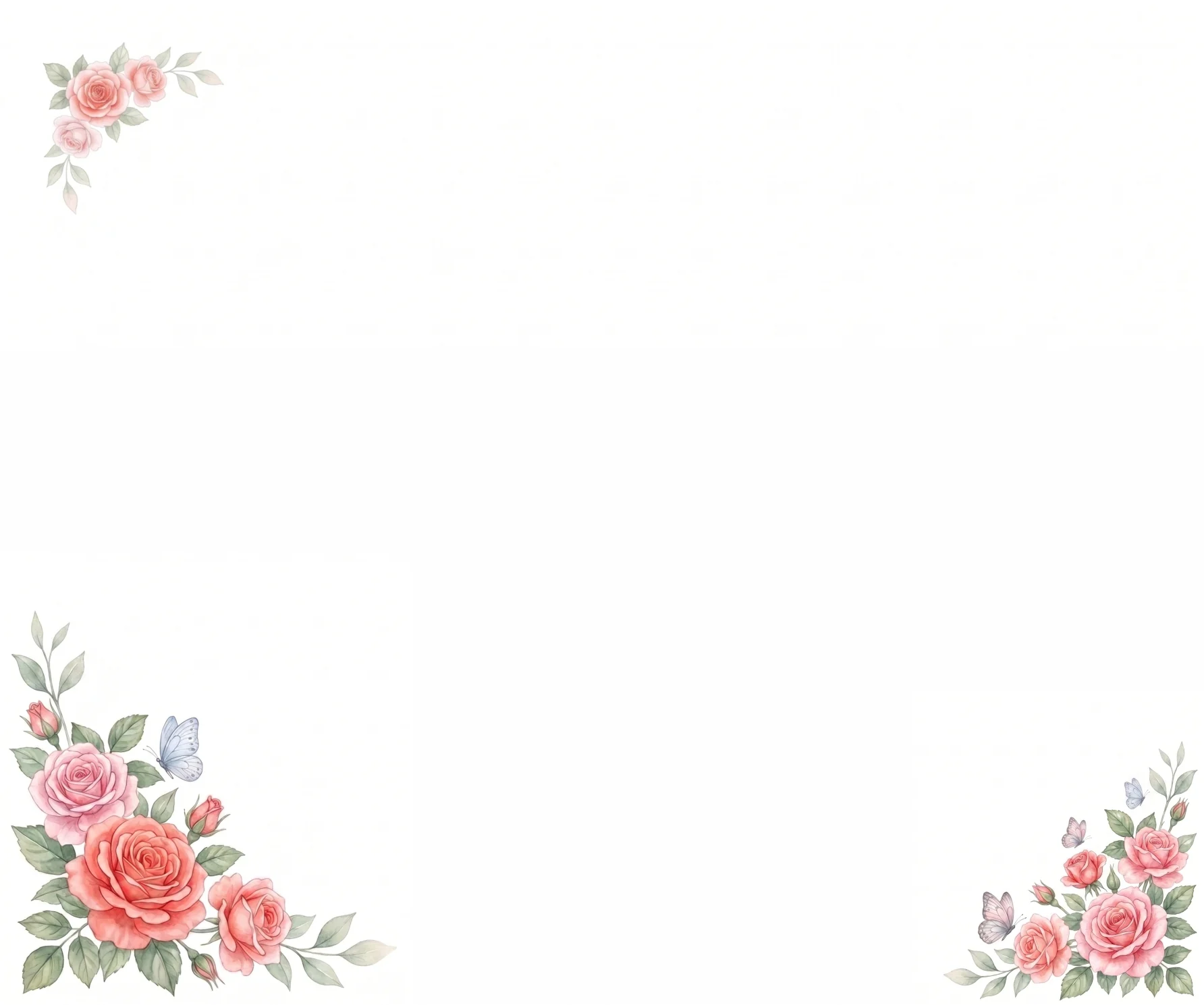 Rose Corner Spray memorial template