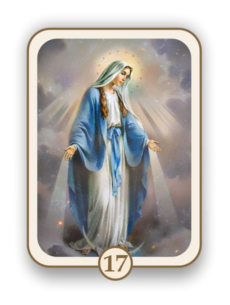 Religious 17 memorial card design — our Lady of Grace