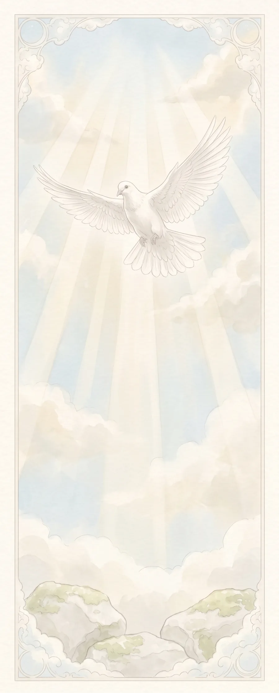 Dove of Peace memorial template