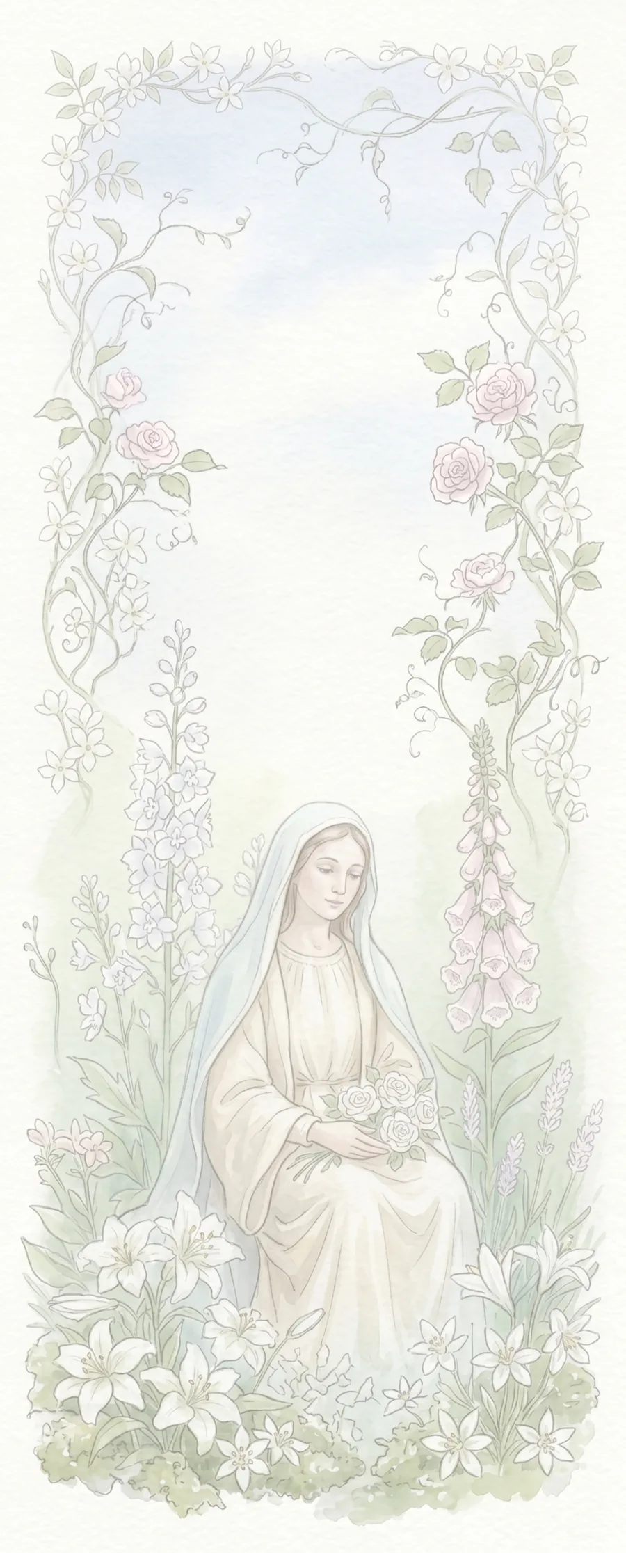Our Lady of Lilies memorial template