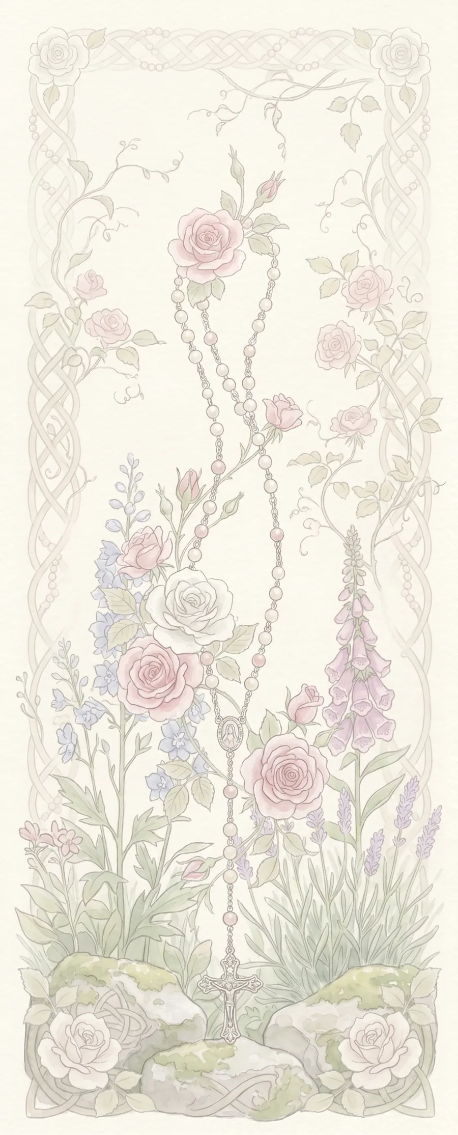 Celtic Rose Frame memorial template
