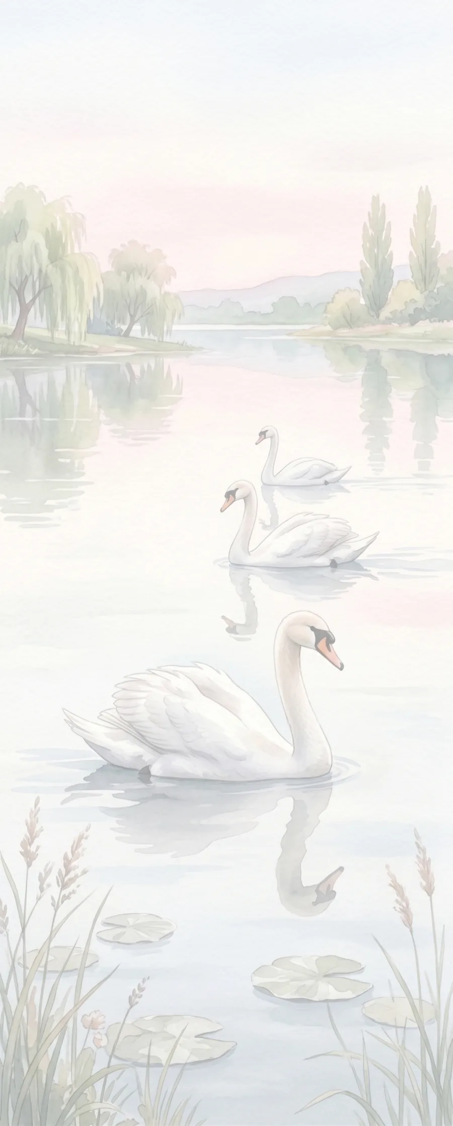 Swans on the Lake memorial template