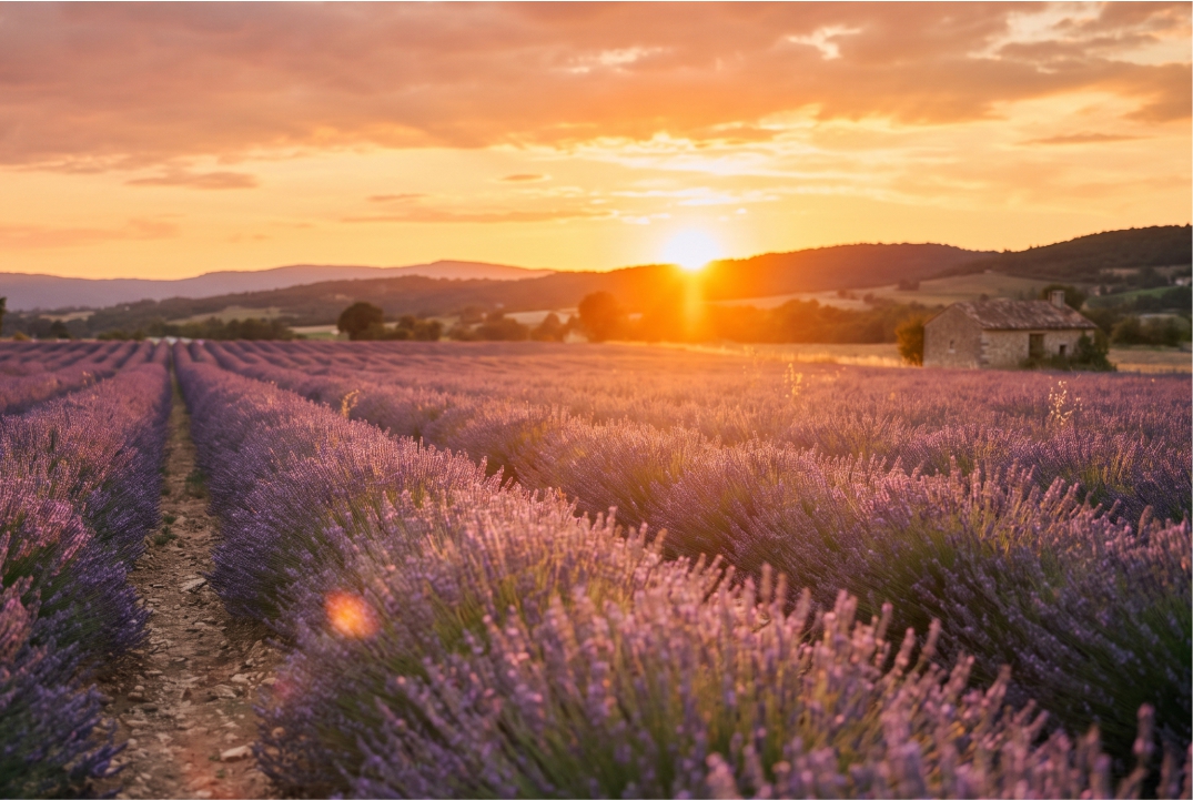 Lavender Sunset Farmhouse template front
