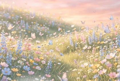 Sunset Wildflower Meadow memorial template