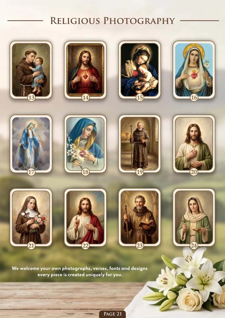 Page 23 of the Irish Memorial Catalogue — Religious photography