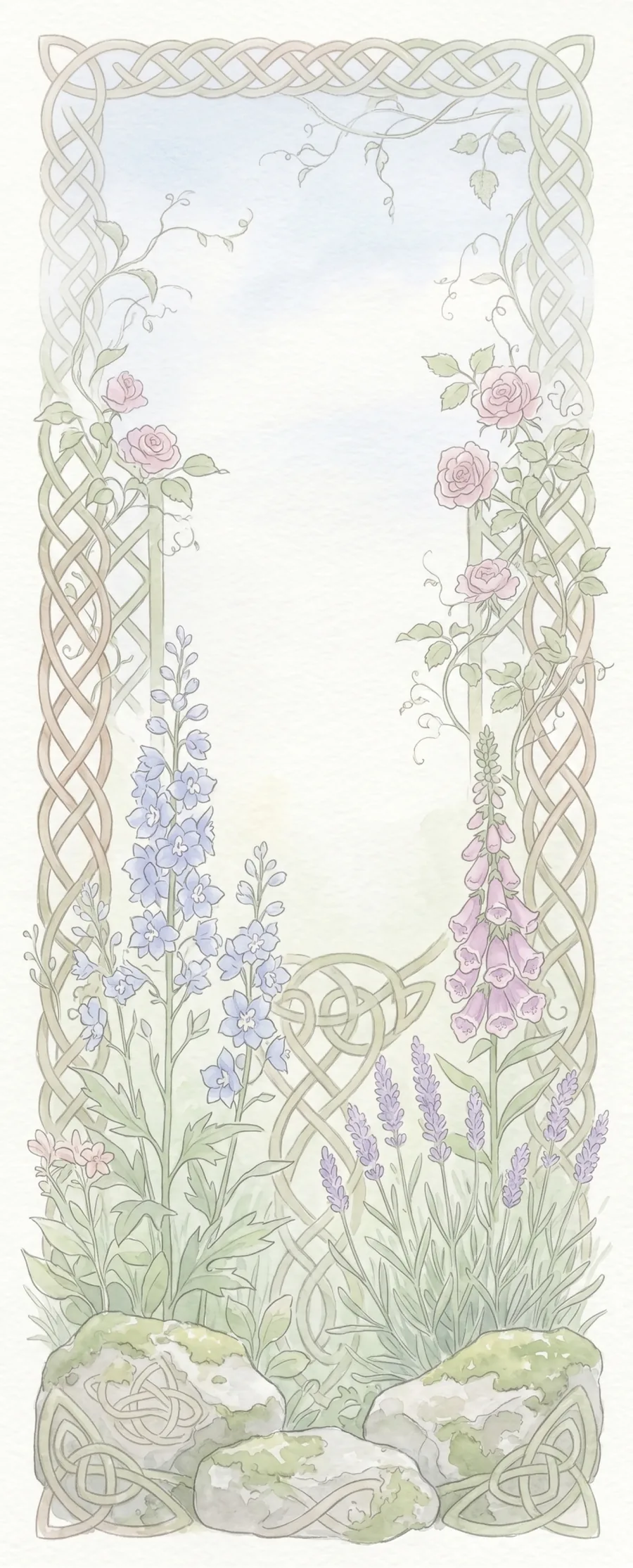 Celtic Garden Frame memorial template