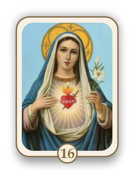 Religious 16 memorial card design — the Immaculate Heart of Mary