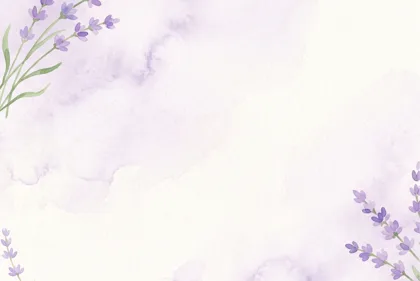 Watercolour Lavender memorial template