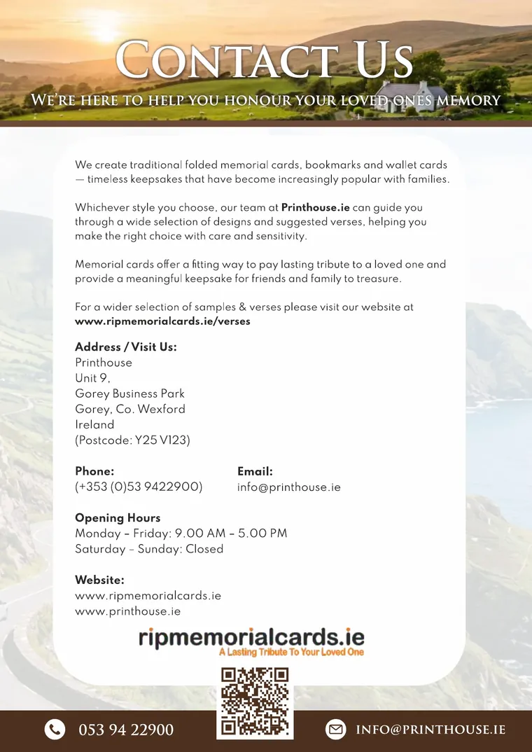 Page 39 of the Irish Memorial Catalogue — Contact us