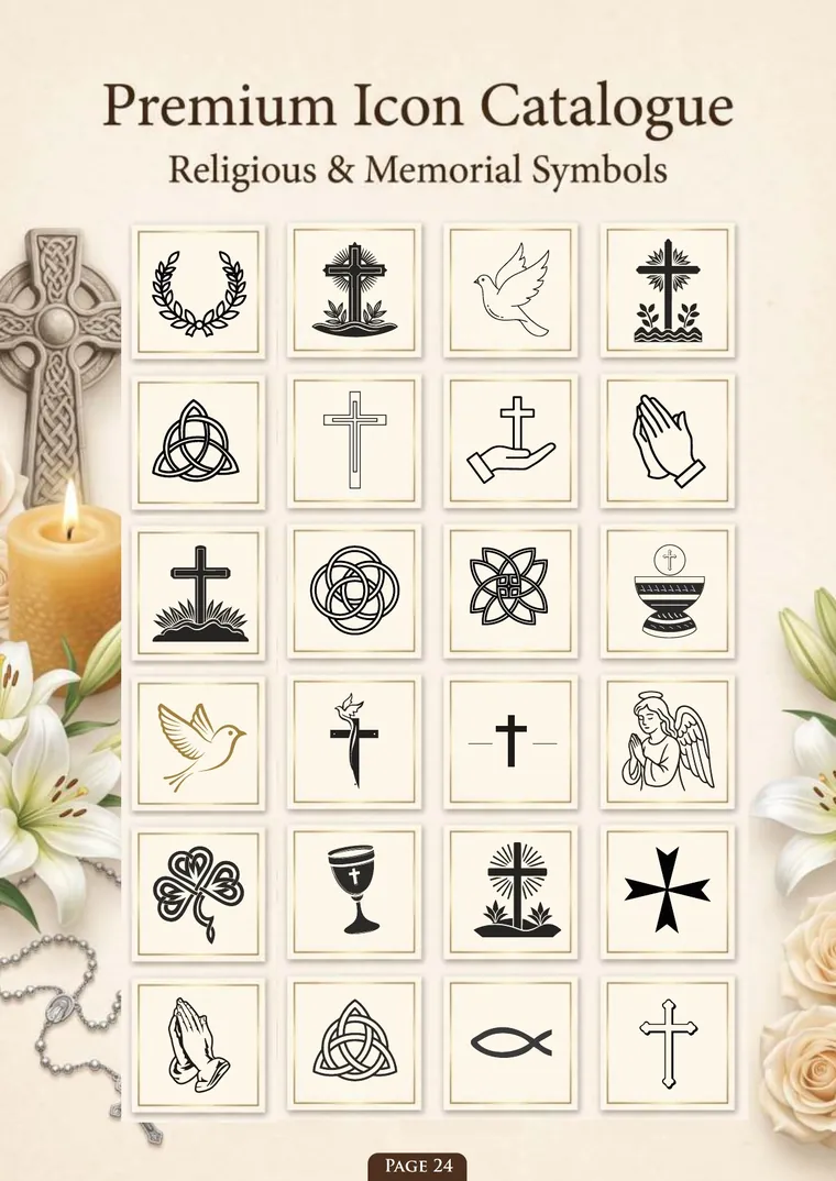Page 26 of the Irish Memorial Catalogue — Premium icon catalogue